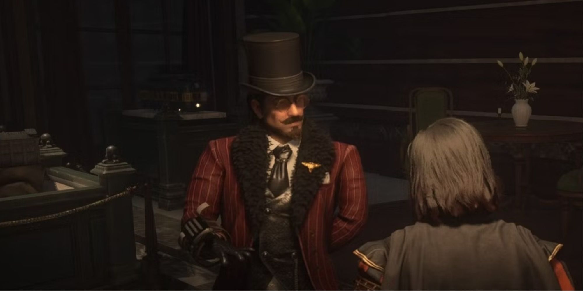 Pinocchio engaging in a conversation with Lorenzini Venigni.