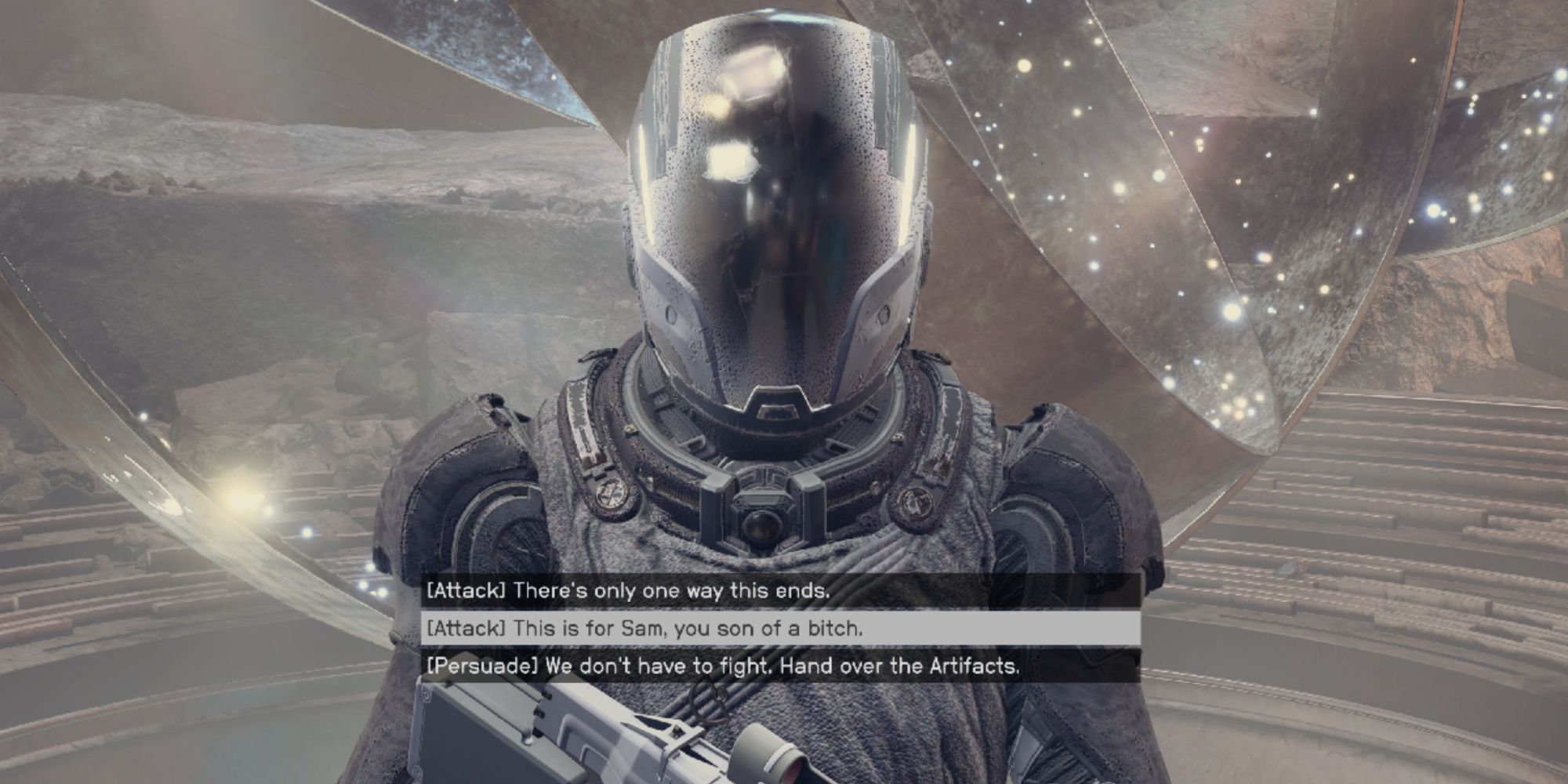 Confronting the Hunter in the Revelation quest in Starfield