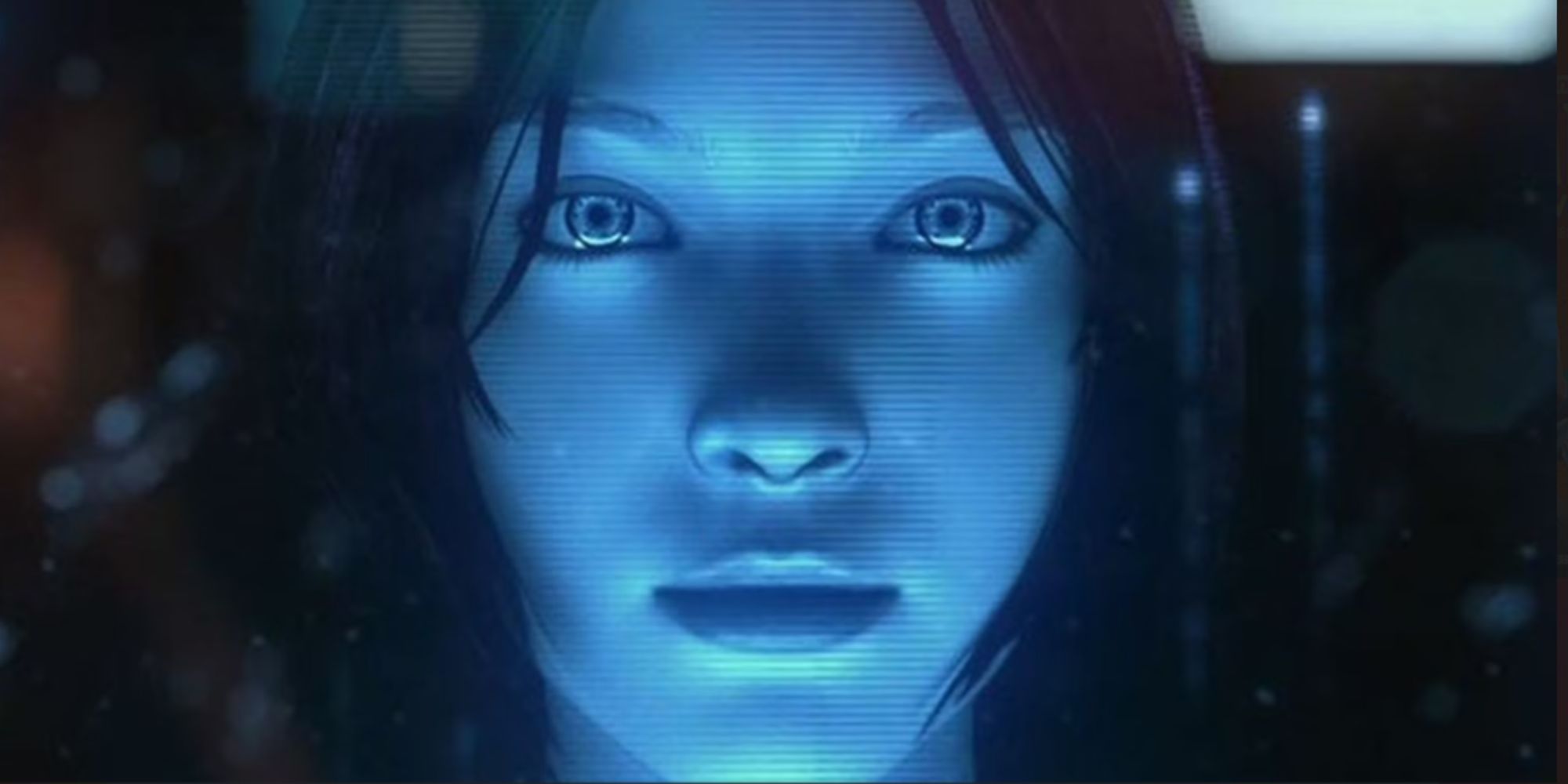 A close up of Cortana in HALO