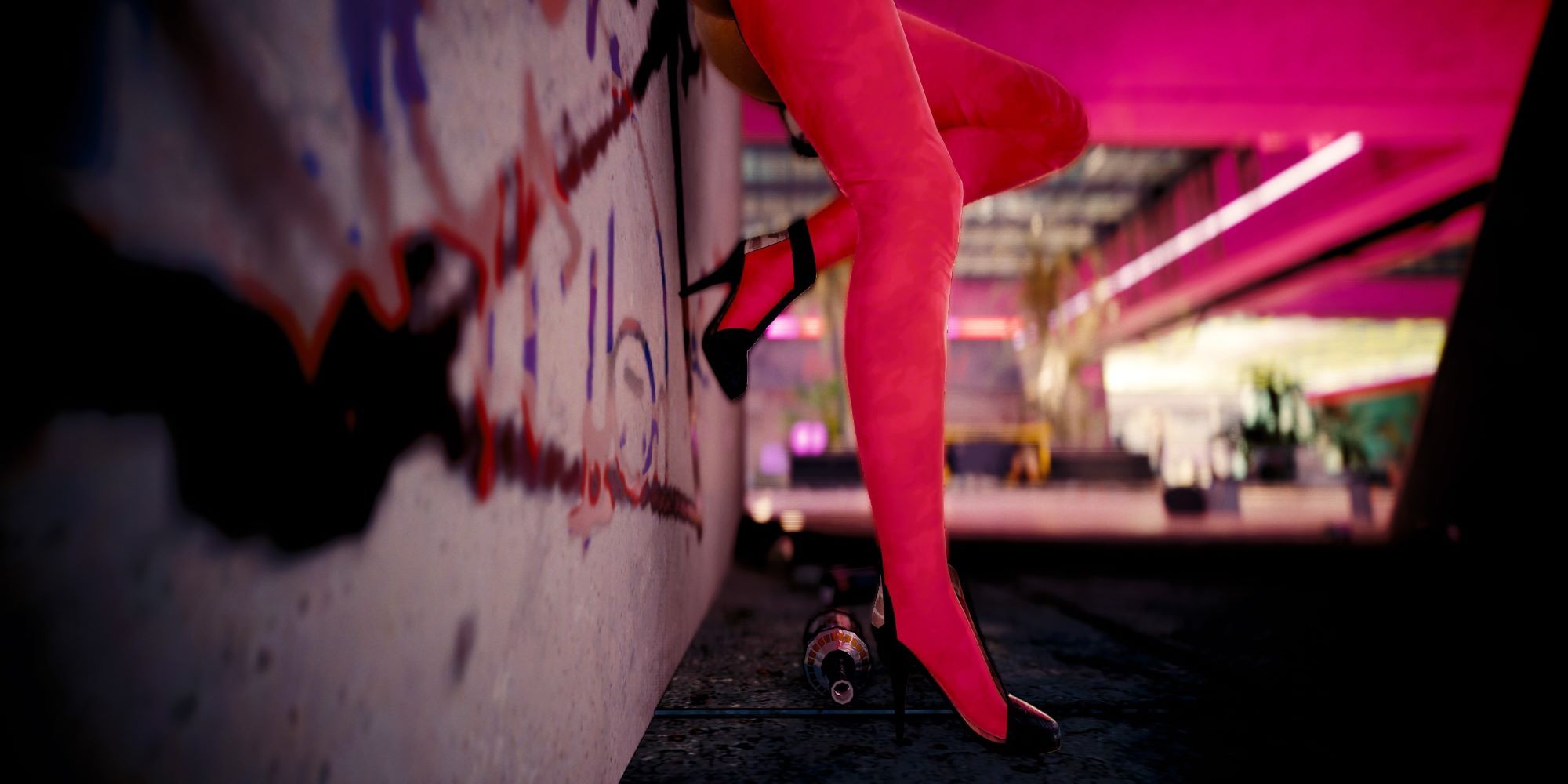 Cyberpunk 2077 a Joytoy's heels and stockings