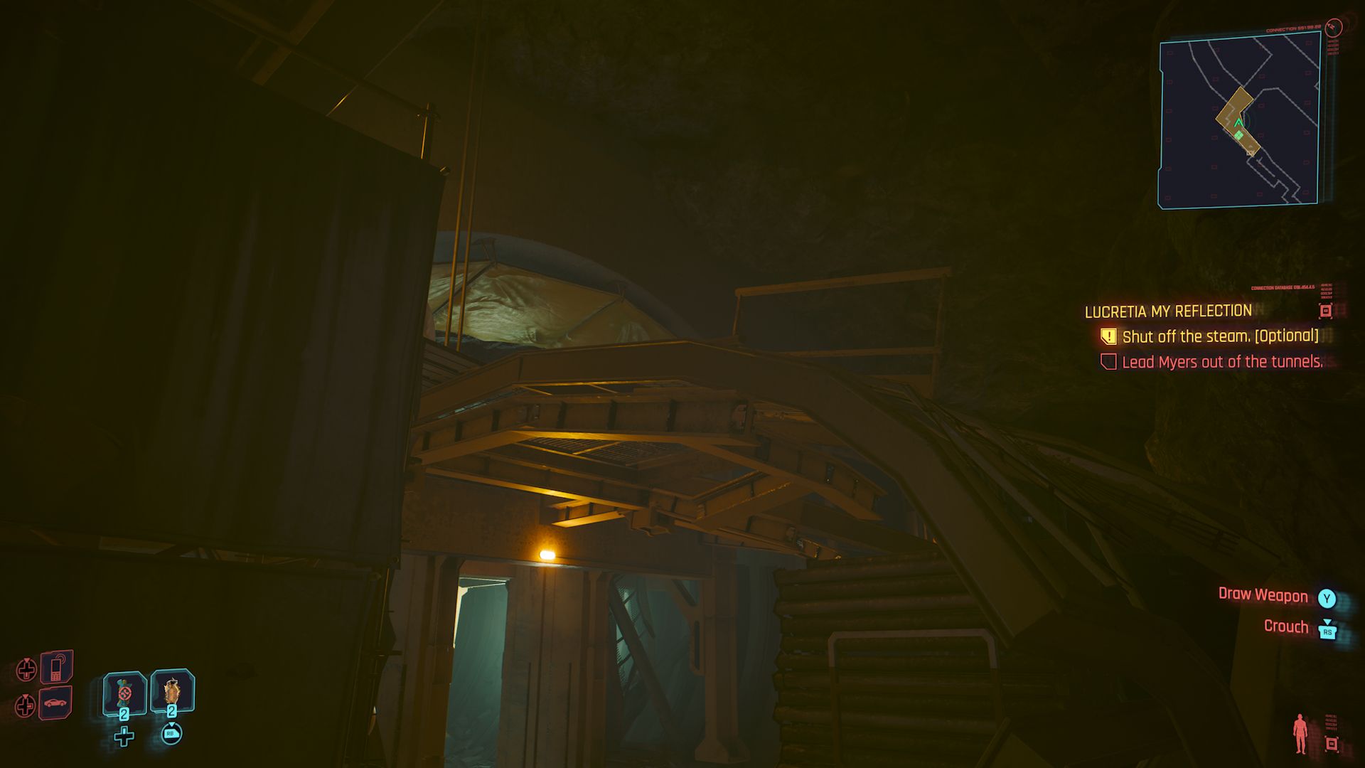 Cyberpunk 2077 Phantom Liberty Screenshot Of Catwalk That's Bent
