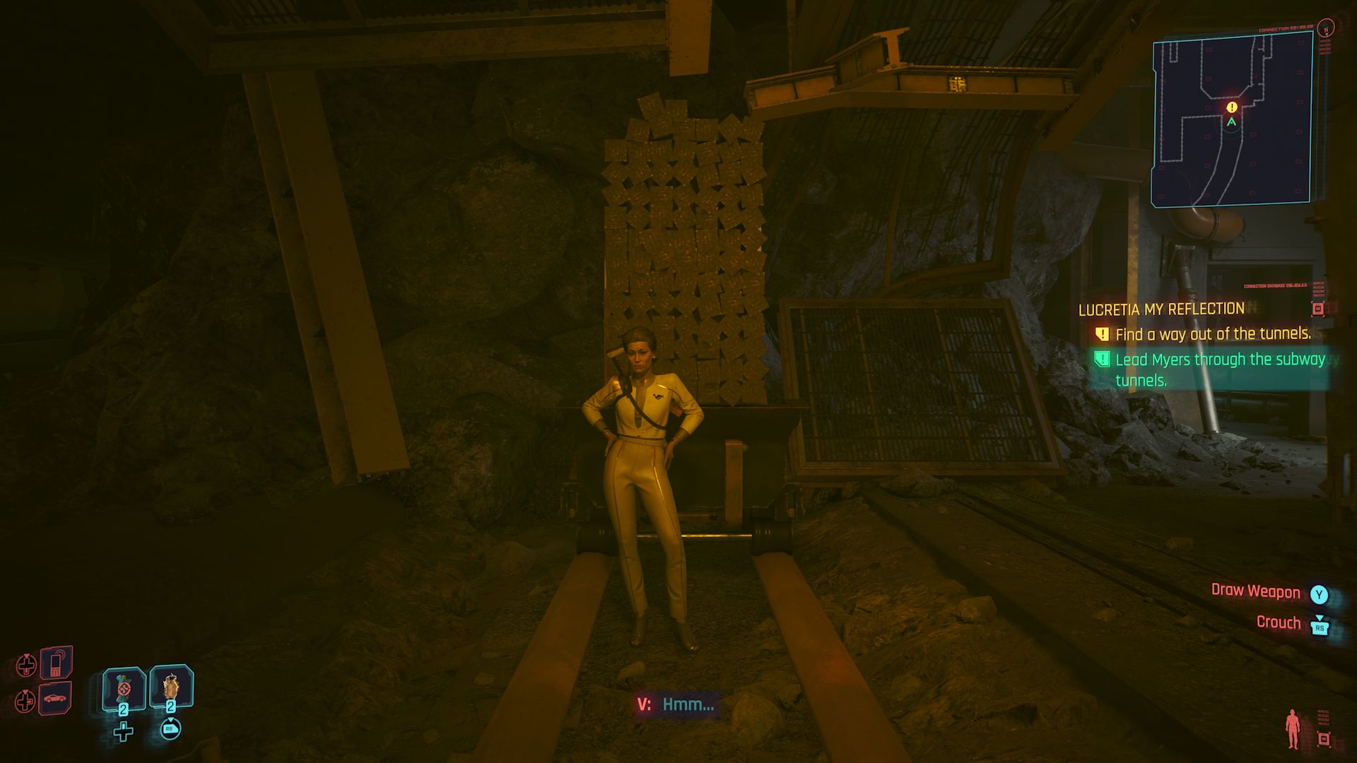 Cyberpunk 2077 Phantom Liberty Screenshot Of Myers At A Fork In The Path With Cart Behind