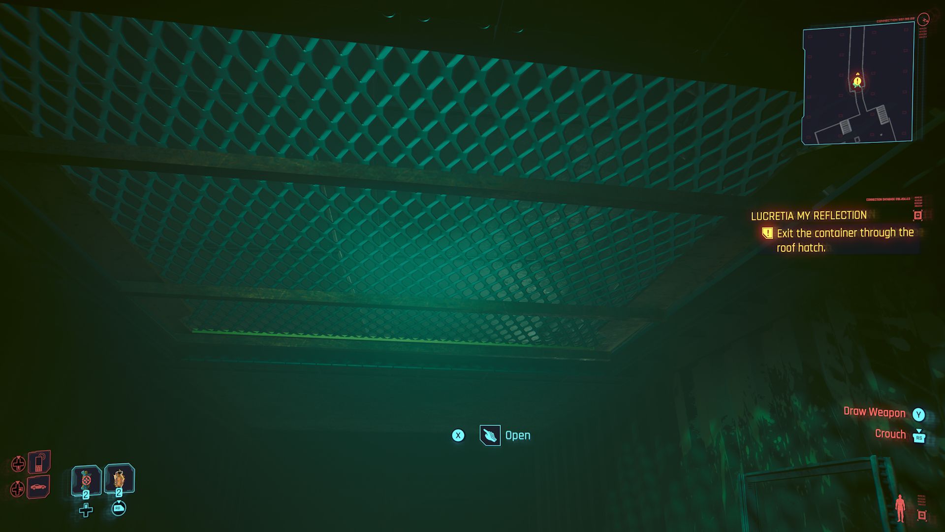 Cyberpunk 2077 Phantom Liberty Screenshot Of Hatch Inside The Container