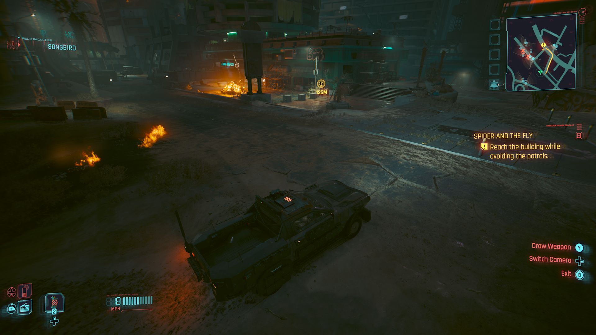 Cyberpunk 2077 Phantom Liberty Screenshot Of Player In Car Heading To Target Building
