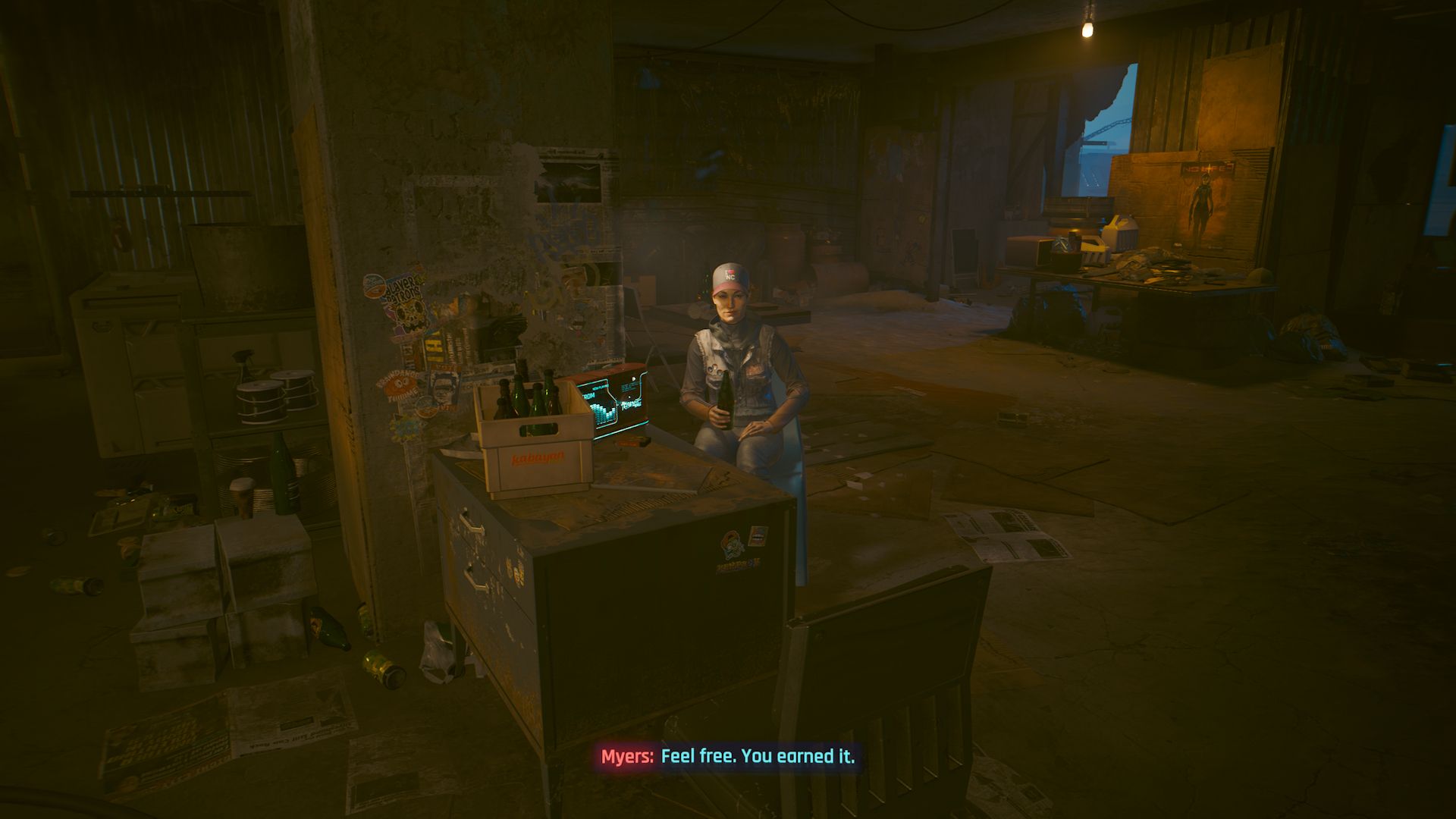 Cyberpunk 2077 Phantom Liberty Screenshot Of Myers Sat Down Drinking