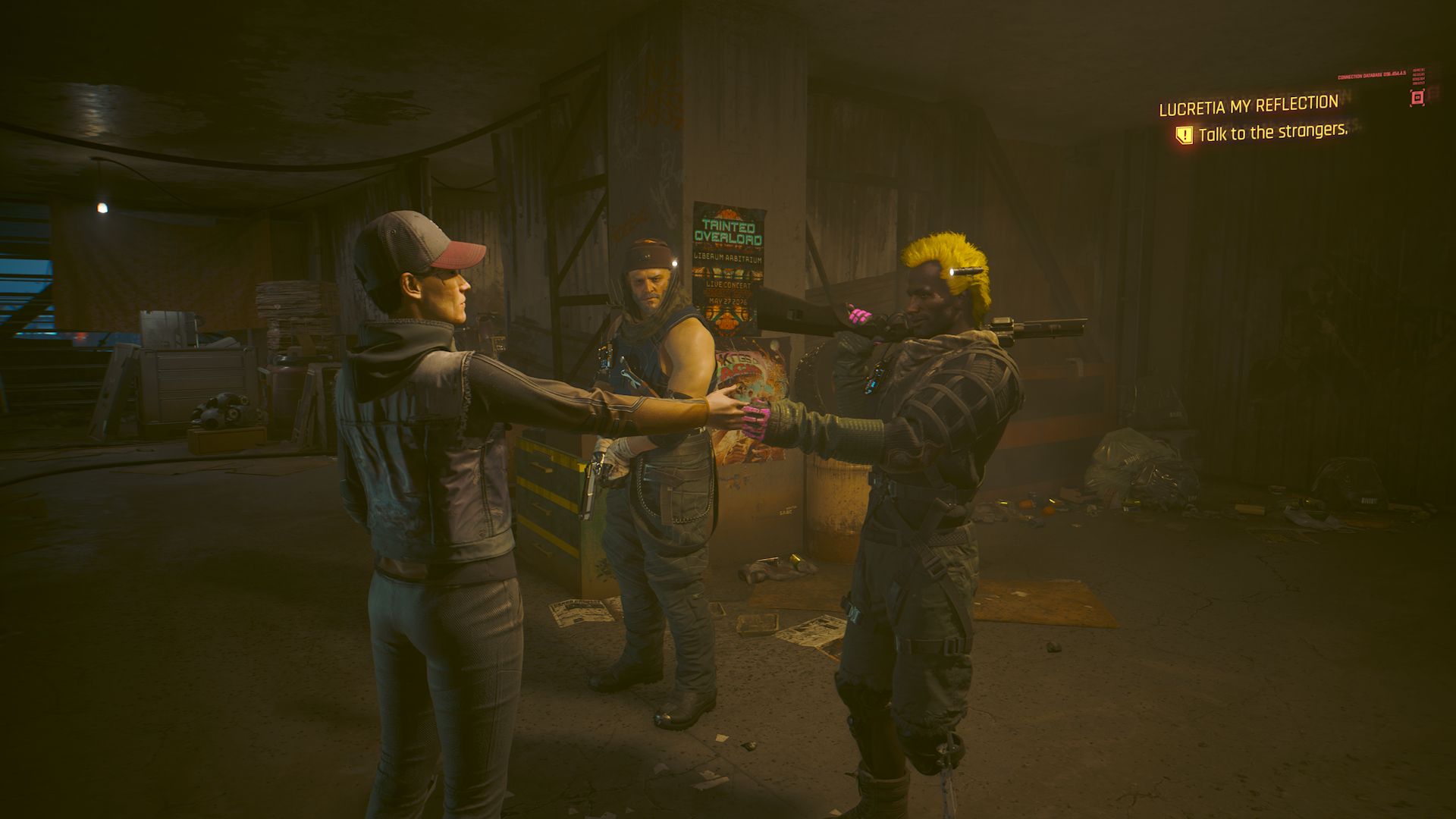 Cyberpunk 2077 Phantom Liberty Screenshot Of Myers Offering Hand With Stranger