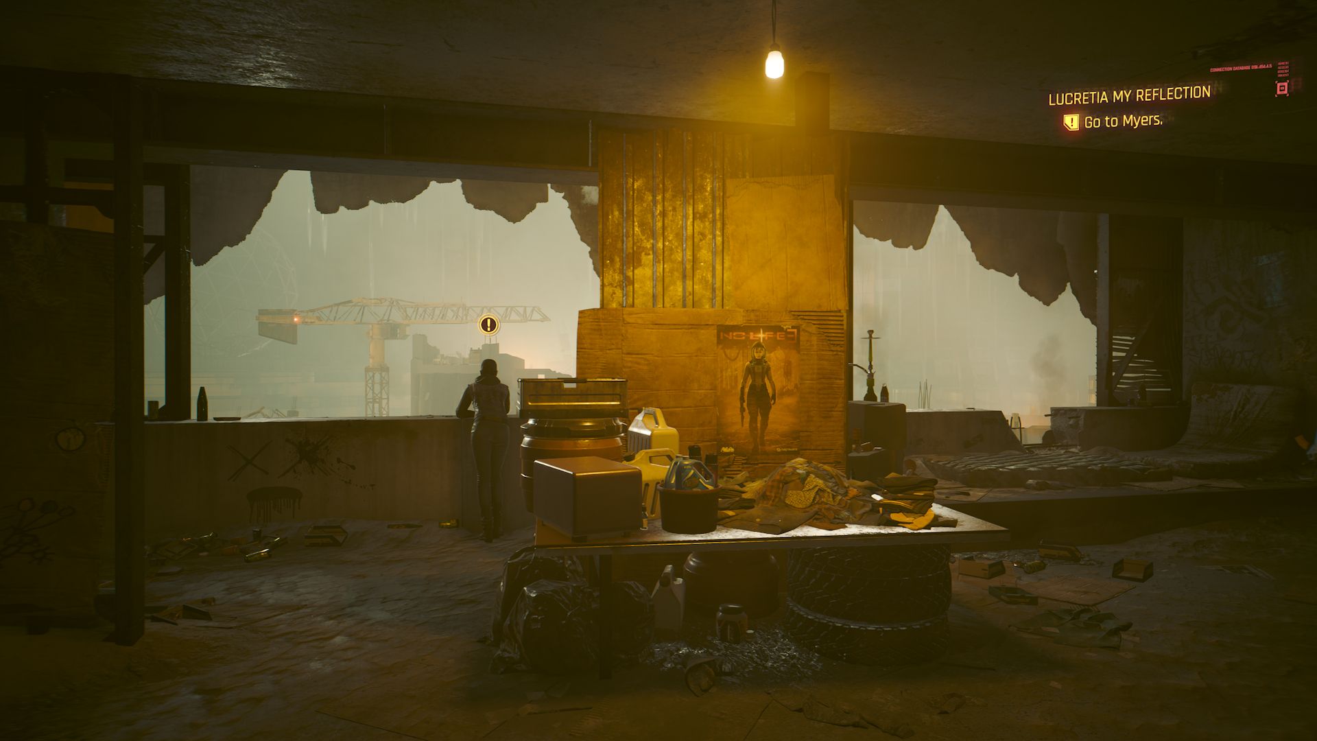 Cyberpunk 2077 Phantom Liberty Screenshot Of Wide Shot Of Myers On Balcony
