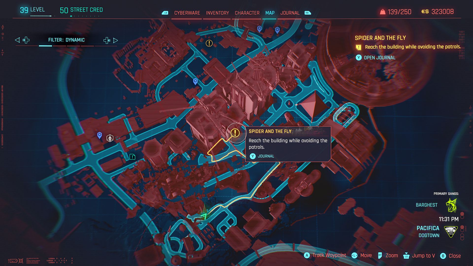 Cyberpunk 2077 Phantom Liberty Screenshot Of Target Building On Map