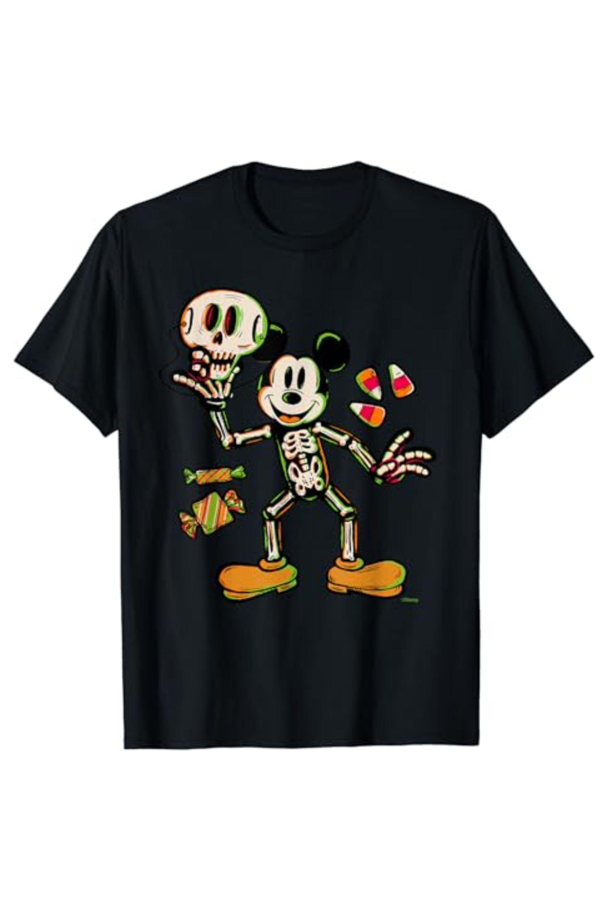 Disney 100 Mickey Mouse Skeleton Costume Halloween D100 T-Shirt