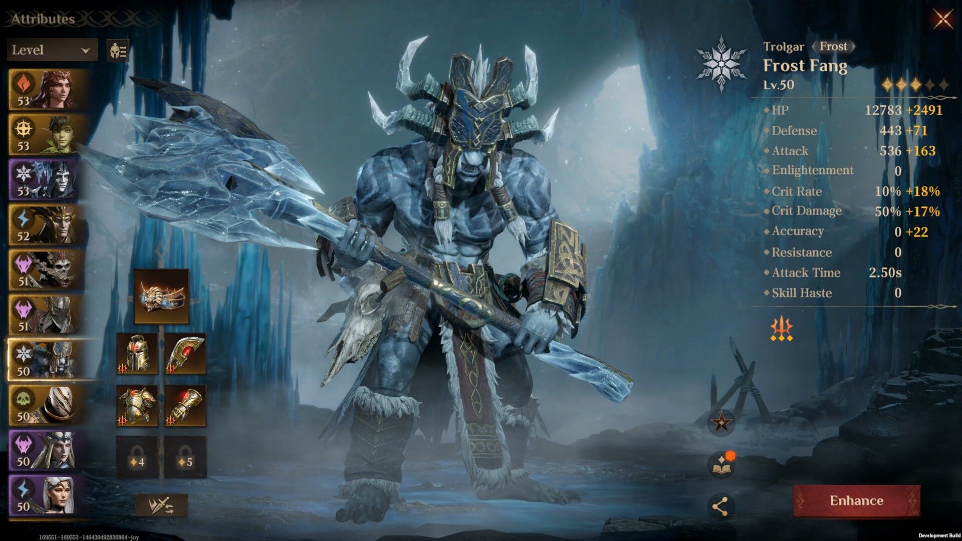 Dragonheir Silent Gods Frost Fang character customisation