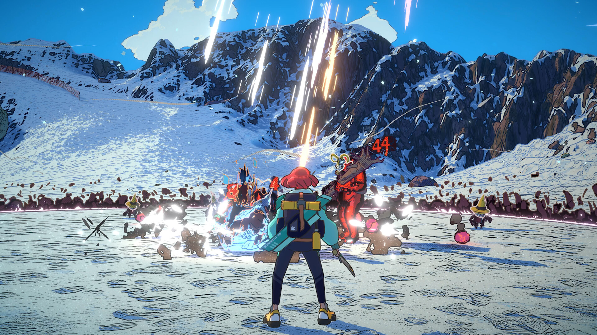 Louisa fighting enemies in Dungeons of Hinterberg.