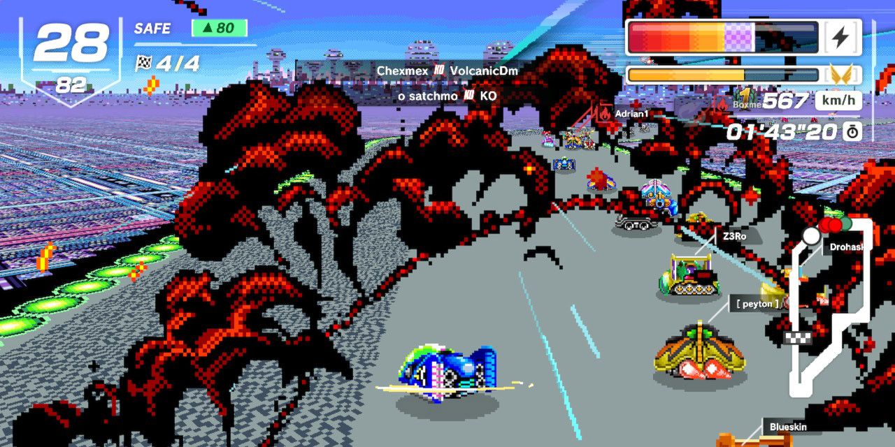 F-Zero 99 Beginner Tips - Blue Falcon Knocking Out An Opponent In Mute City