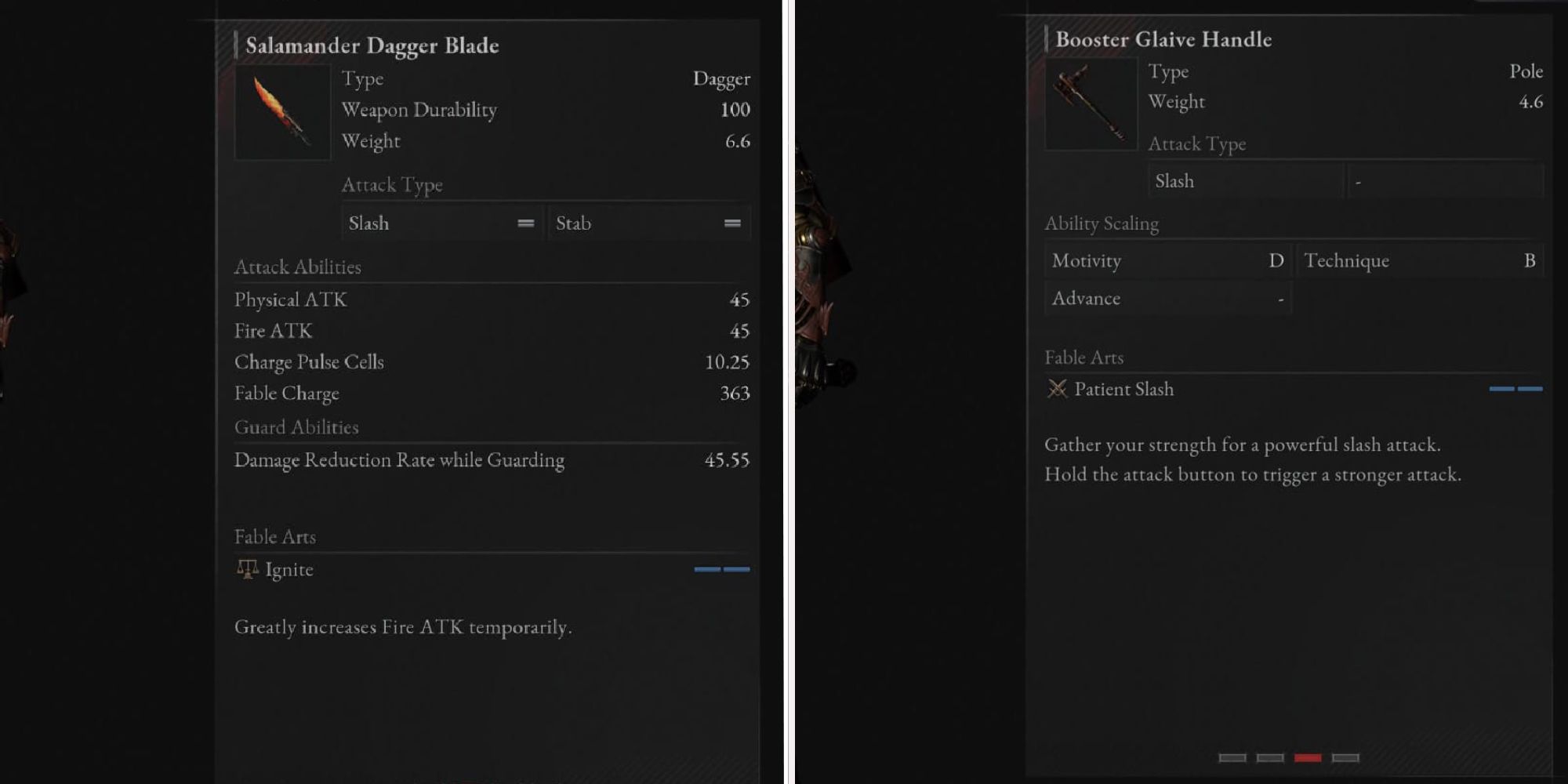salamander dagger blade booster glaive handle lies of p