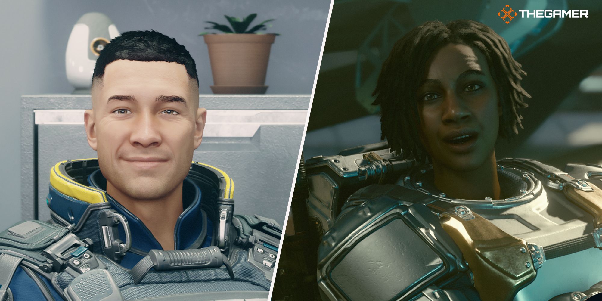 Combined image of Sergeant Yumi and Captain Ndiaye in Starfield