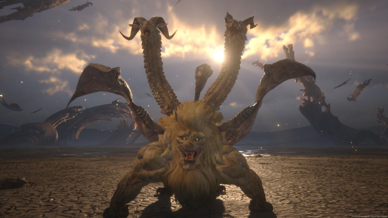 The Darkbound Chimera getting ready to pounce in the final level of Odin's Trial.