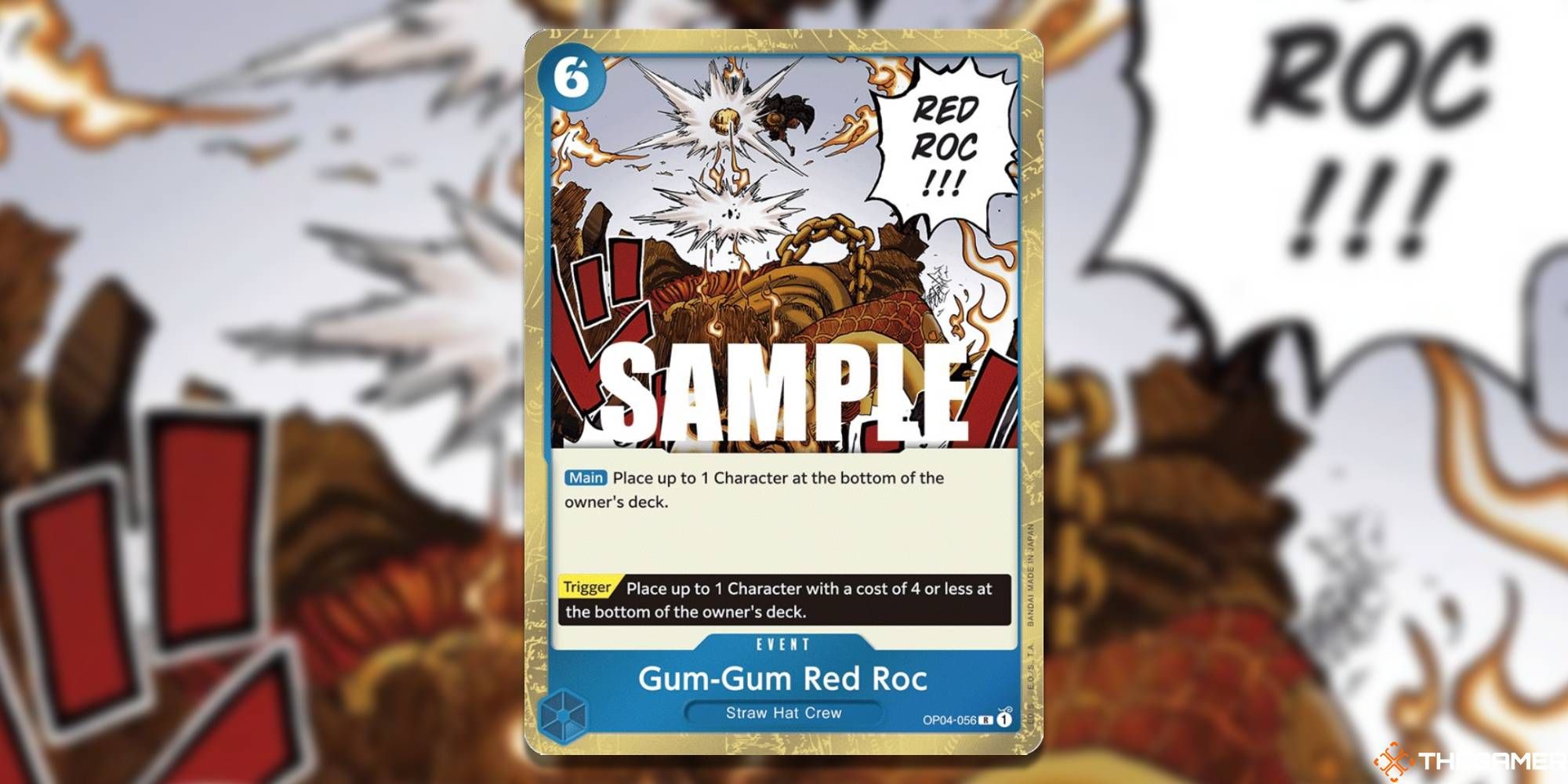 gum gum red roc one piece card game full card op04