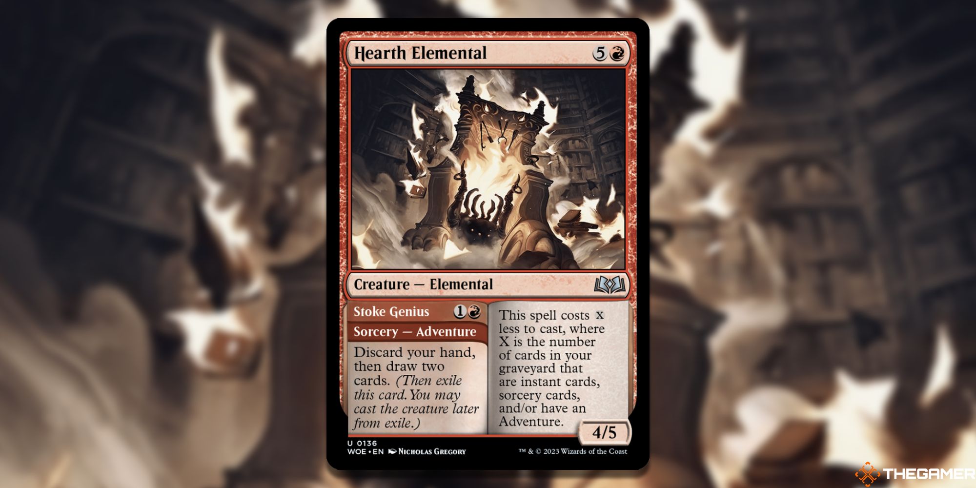 MTG: Hearth Elemental/Stoke Genius card