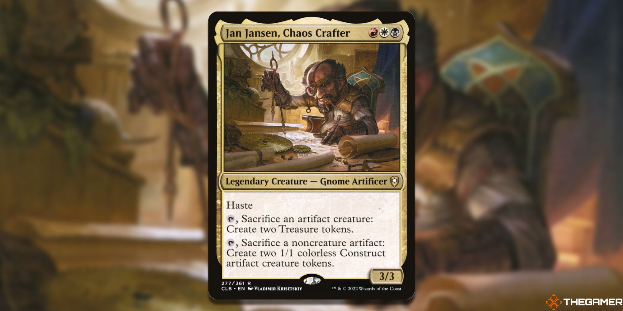 Image of the Jan Jansen, Chaos Crafter card in Magic: The Gathering, with art by Vladimir Krisetskiy