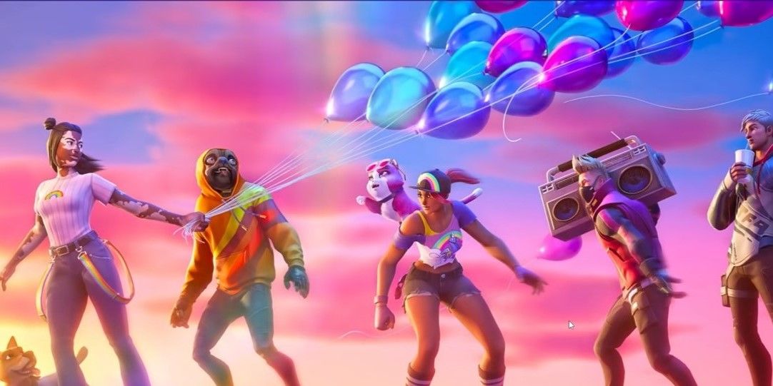 Screenshot of Joy's Loading Screen from the Fortnite Free Skate Set