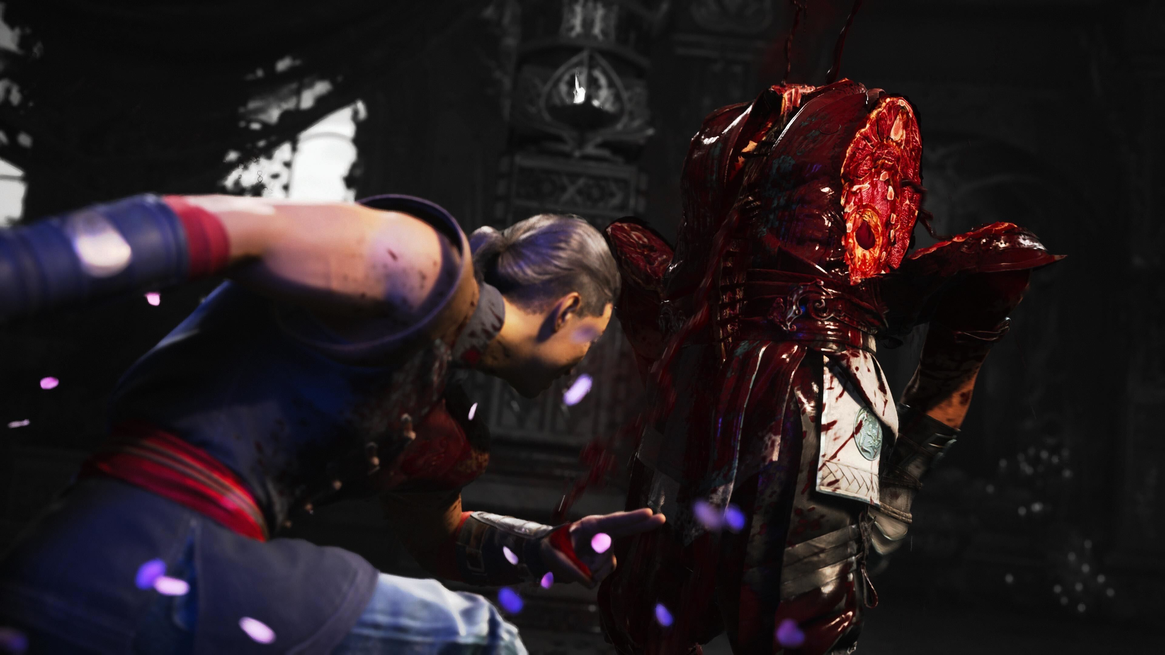Kung Lao's flower Fatality in Mortal Kombat 1.