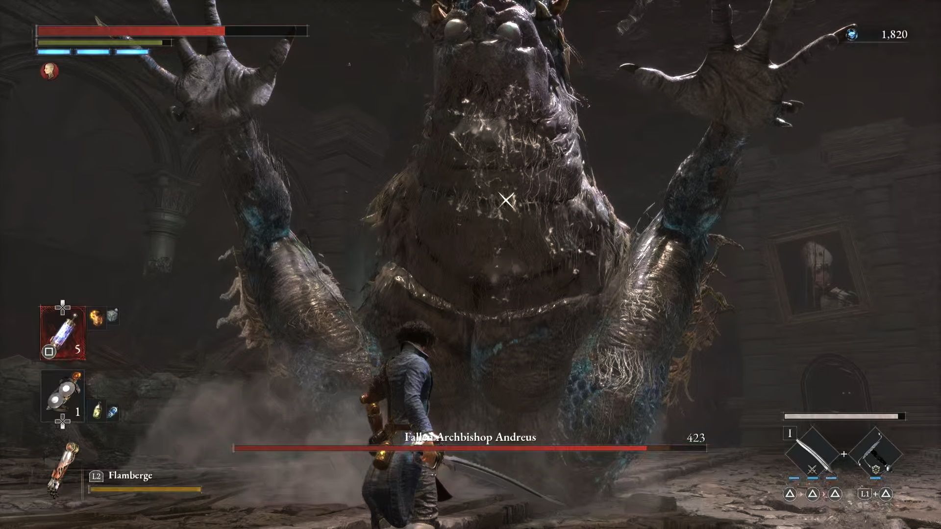 Lies Of P, Fallen Archbishop Andreus, Andreus using his double stomp attack