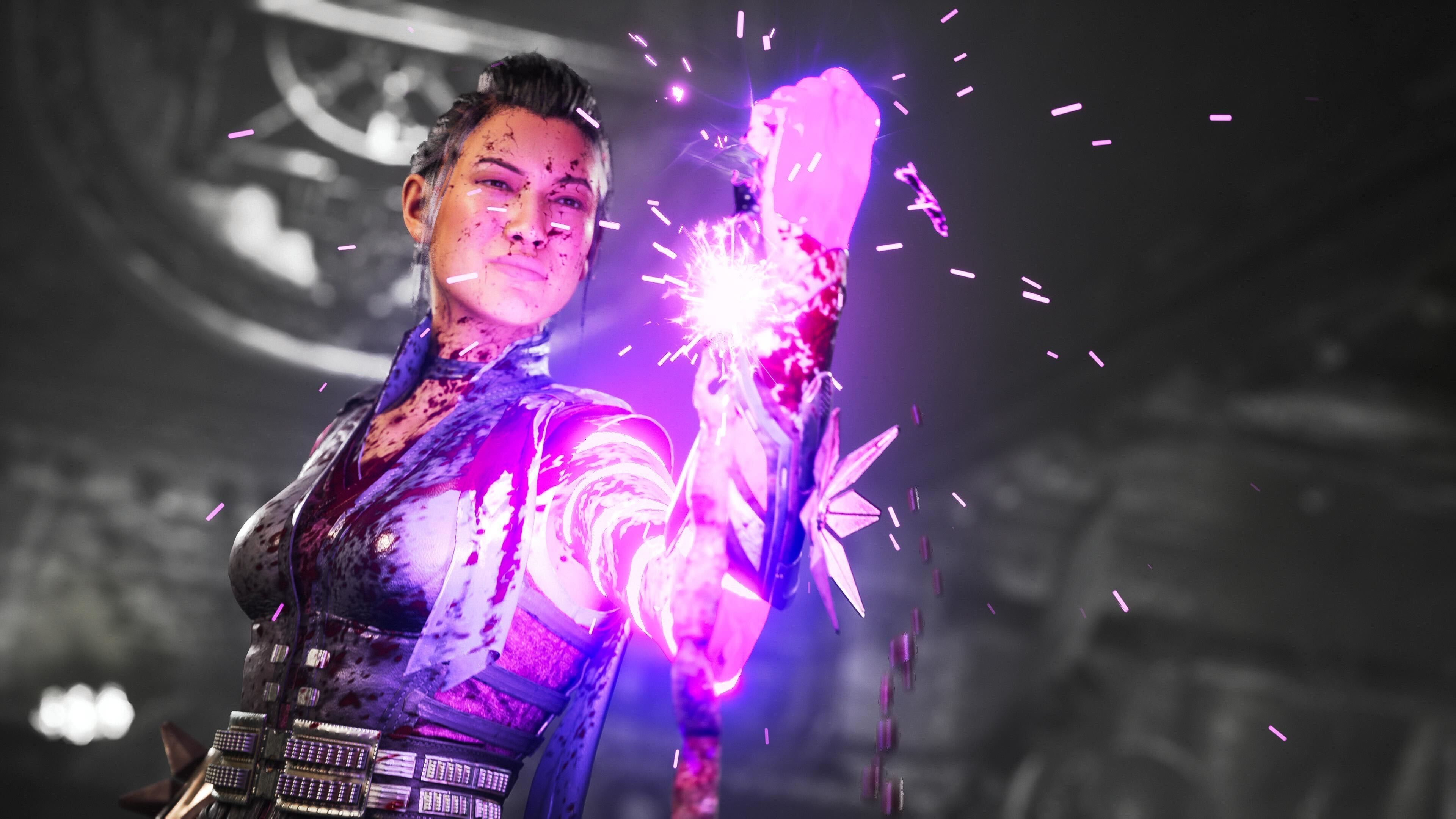 Li Mei lighting intestines on fire in Mortal Kombat 1.