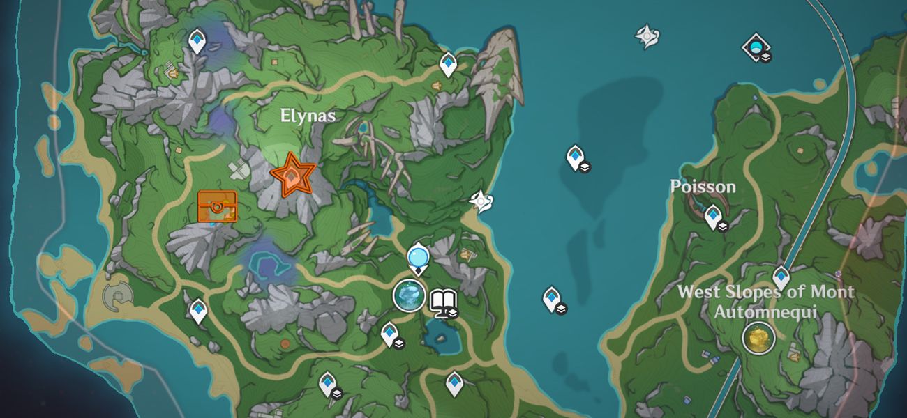 Map Location of Fontaine Shrine of Depth 2