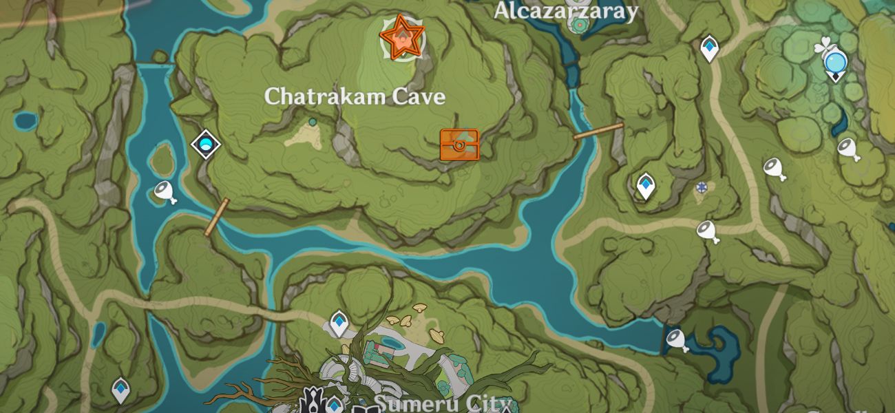 Map Location of Sumeru Shrine of Depth 3
