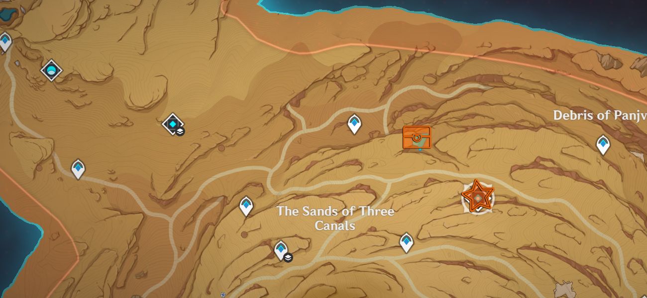 Map Location of Sumeru Shrine of Depth 8