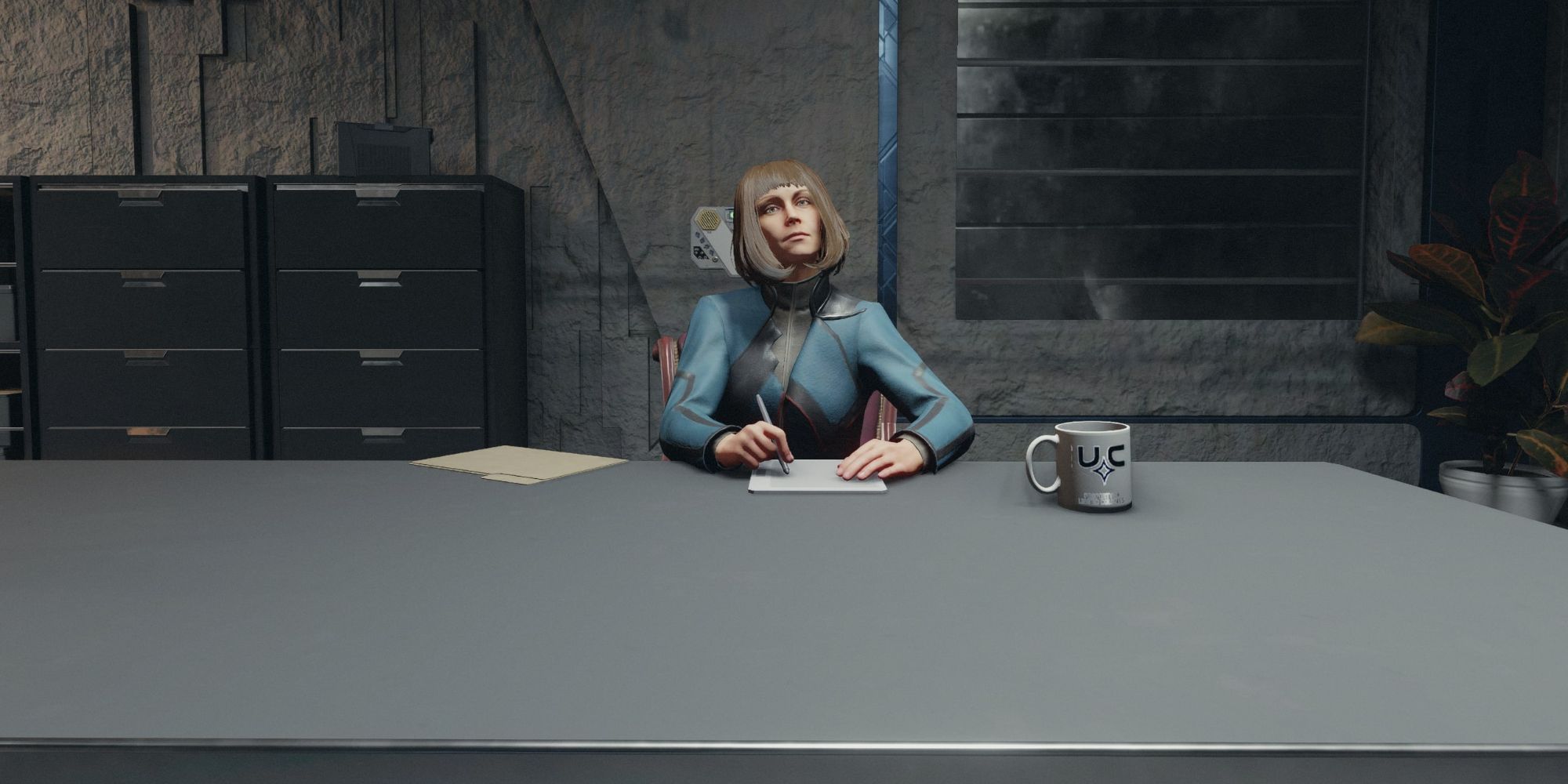 MAST Employee Employee Working In The Ambassador's Office in Starfield