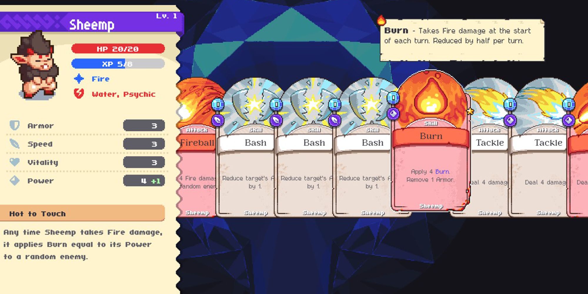 Moonstone Island Sheemp Starting Cards and Stats
