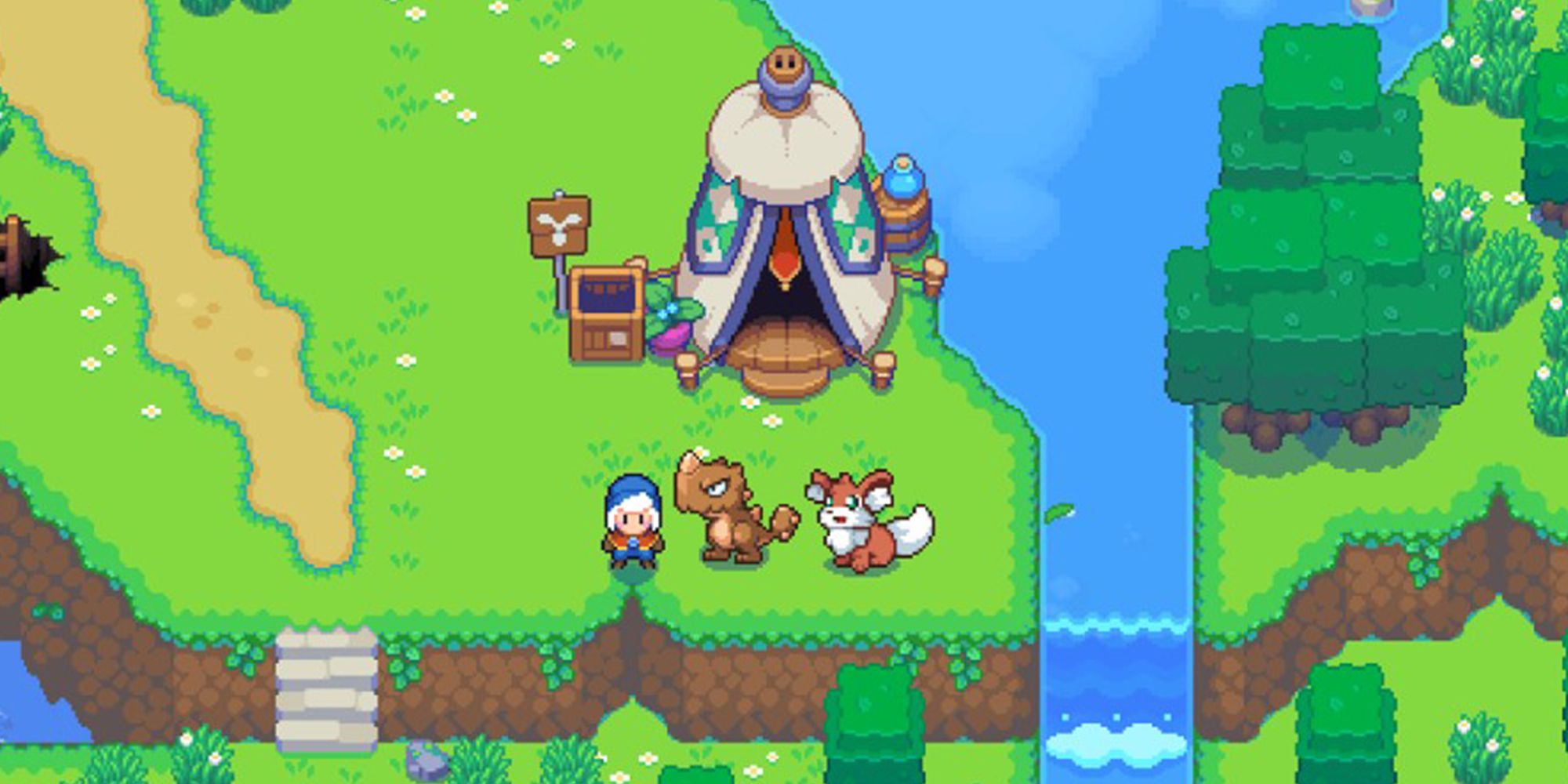 Moonstone Island Standing By House With Ankylo