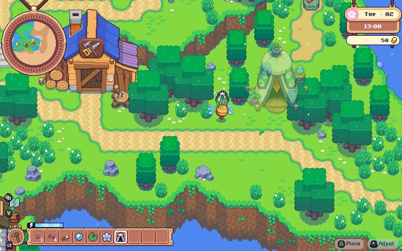 A valid house placement within the town limits.
