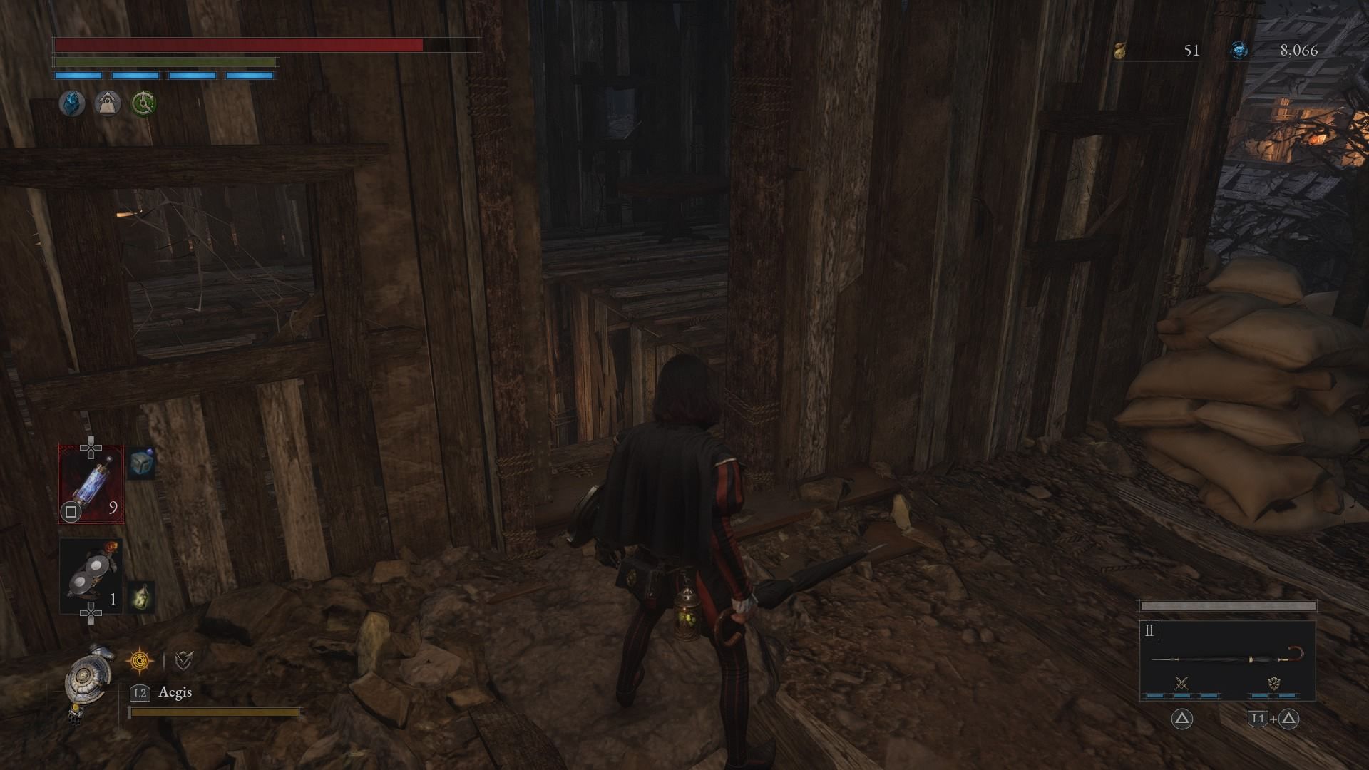 P standing near the treasure room entrance Lies of P