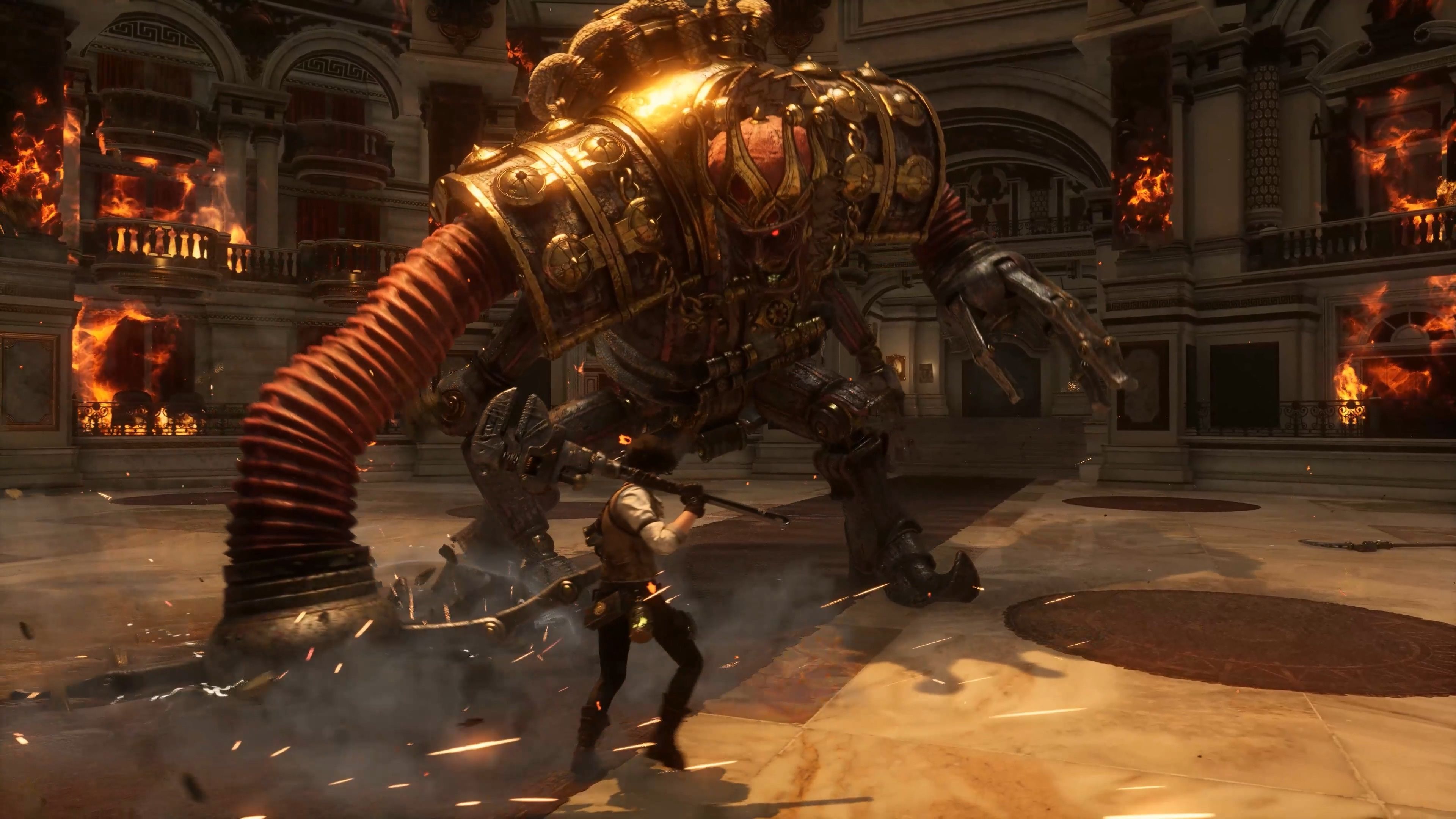 Pinocchio taking on the King of Puppets in Lies of P.