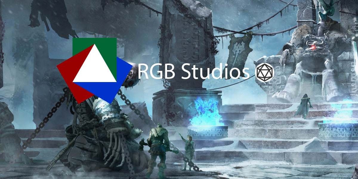 Dungeons and Dragons RGB Studios Dice Roller Logo With Frostmaiden Artwork