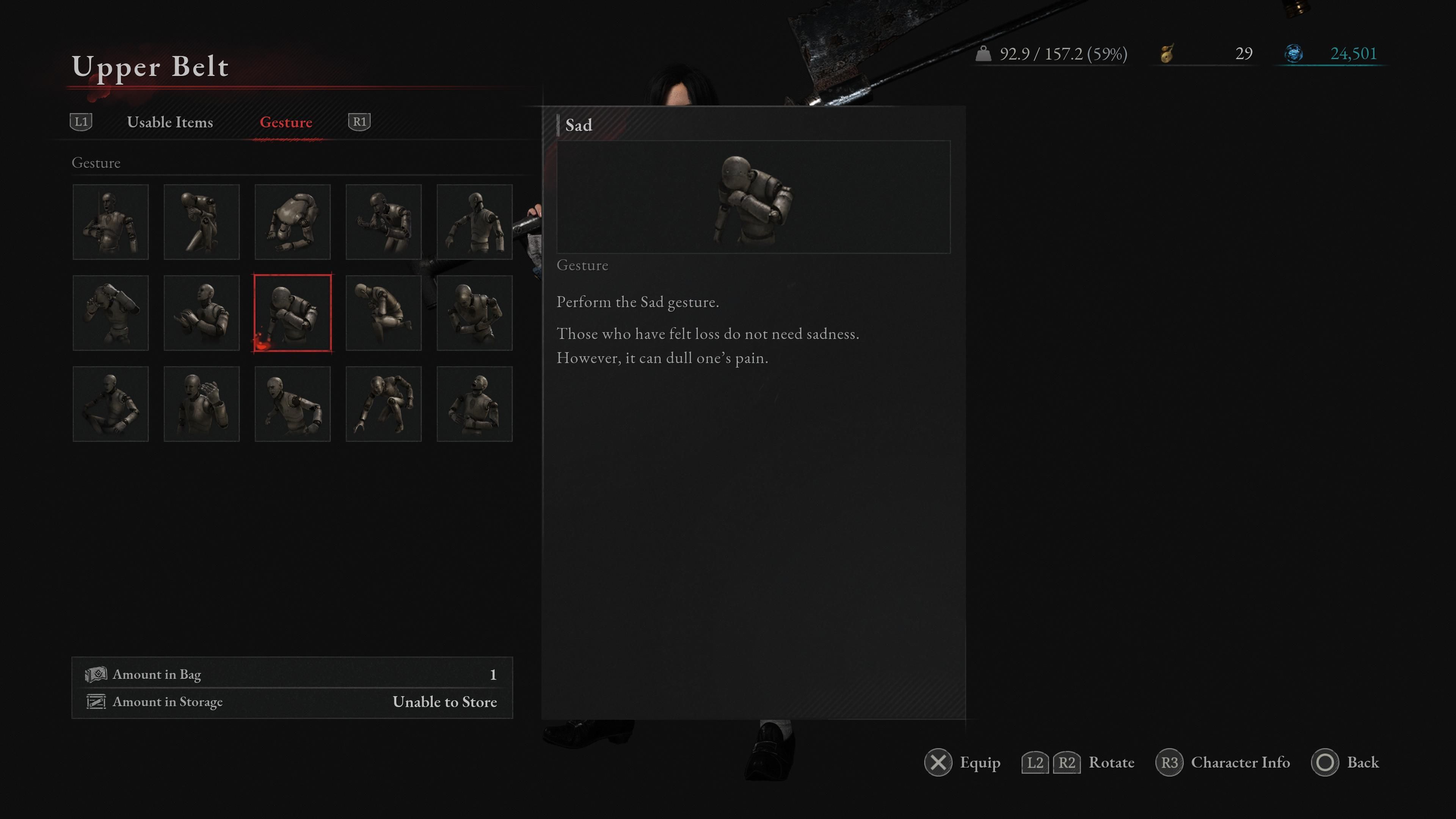 Sad Gesture in Lies Of P
