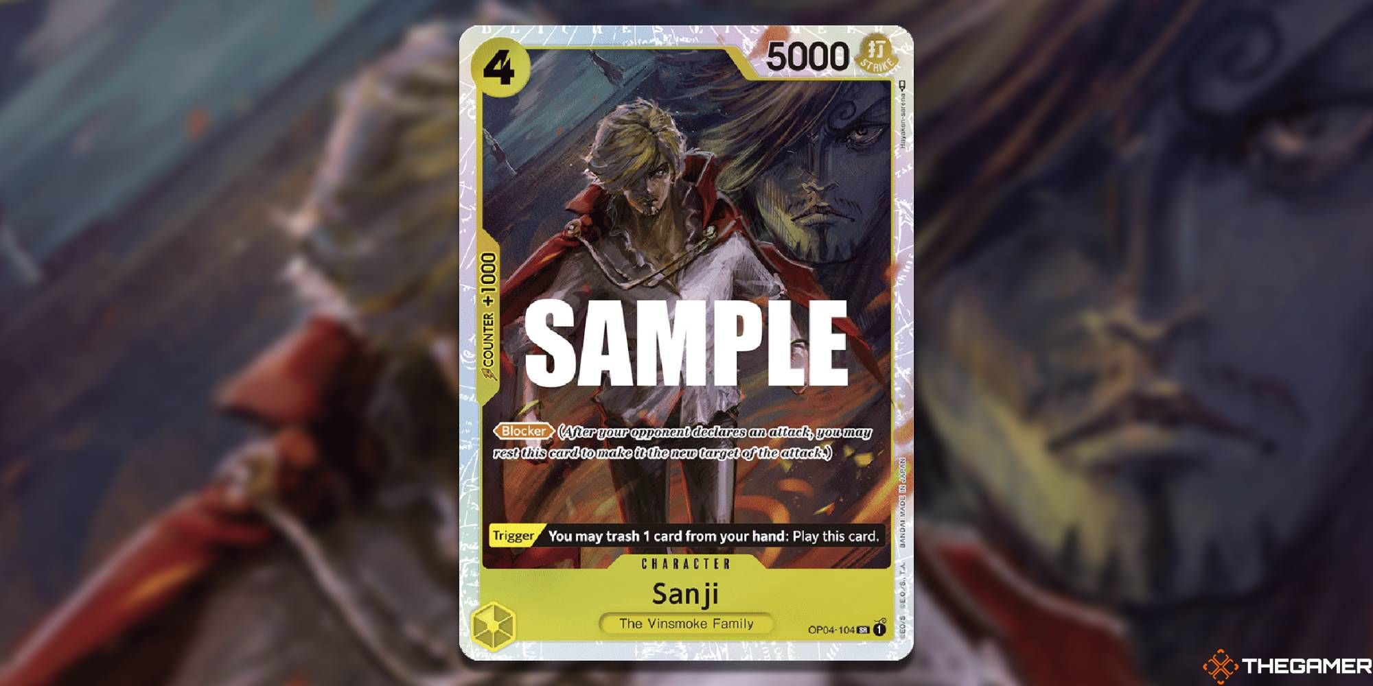 sanji one piece card game full art op04