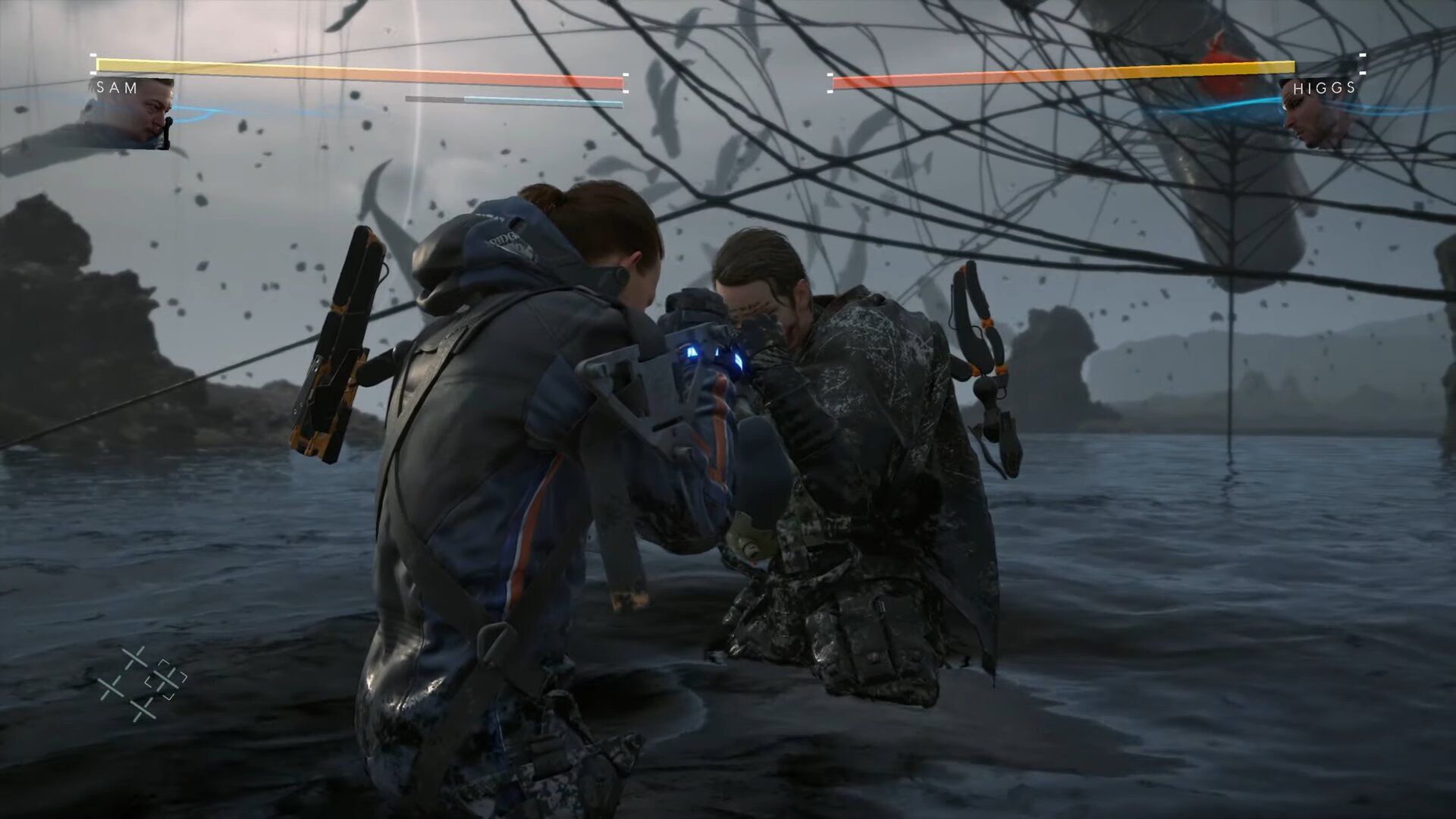 Death Stranding - Sam Porter Bridgers and Higgs Monaghan fist fight