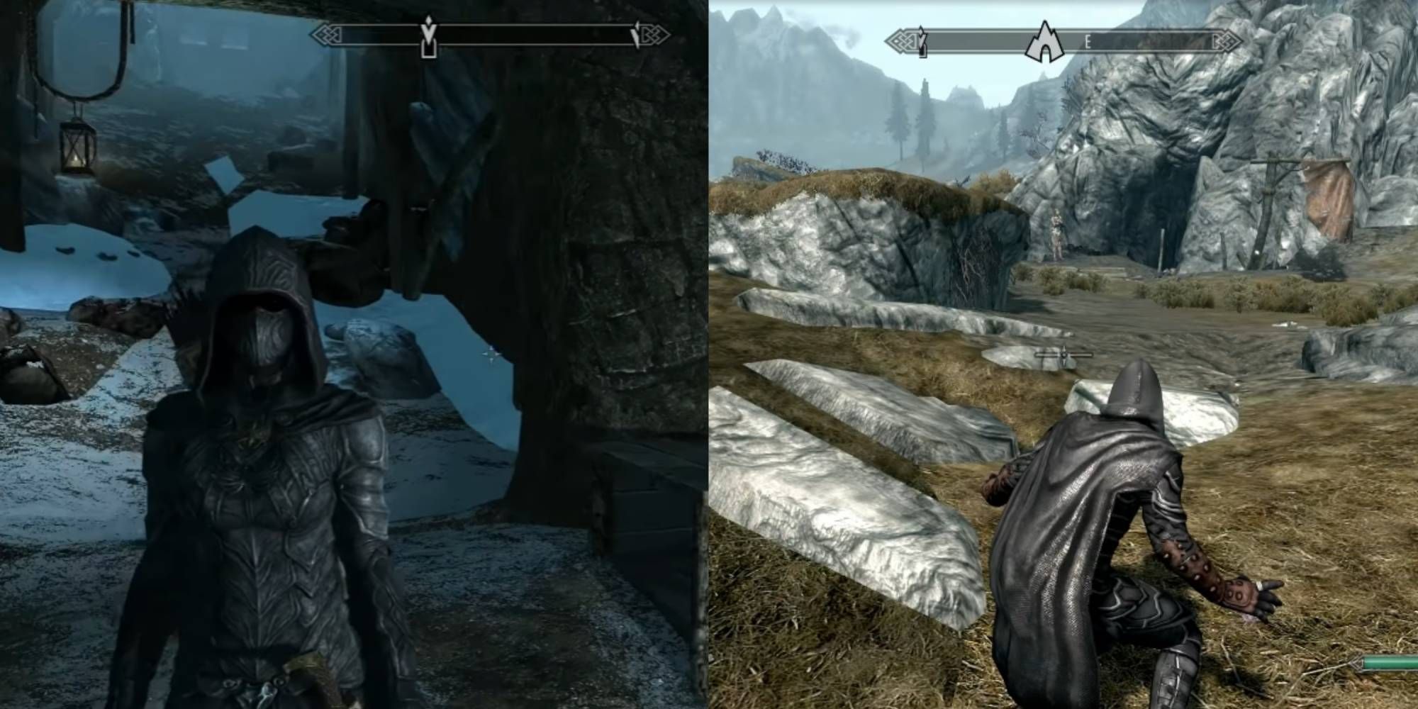 Screenshots of Stealth Archer and Stealth Illusionist in Skyrim