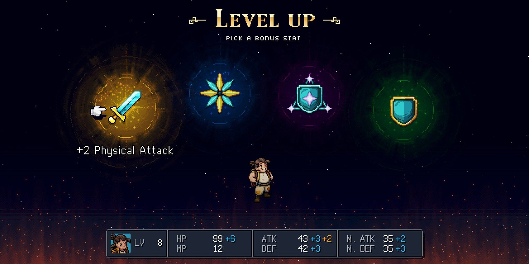 Garl levelling up in Sea of Stars.