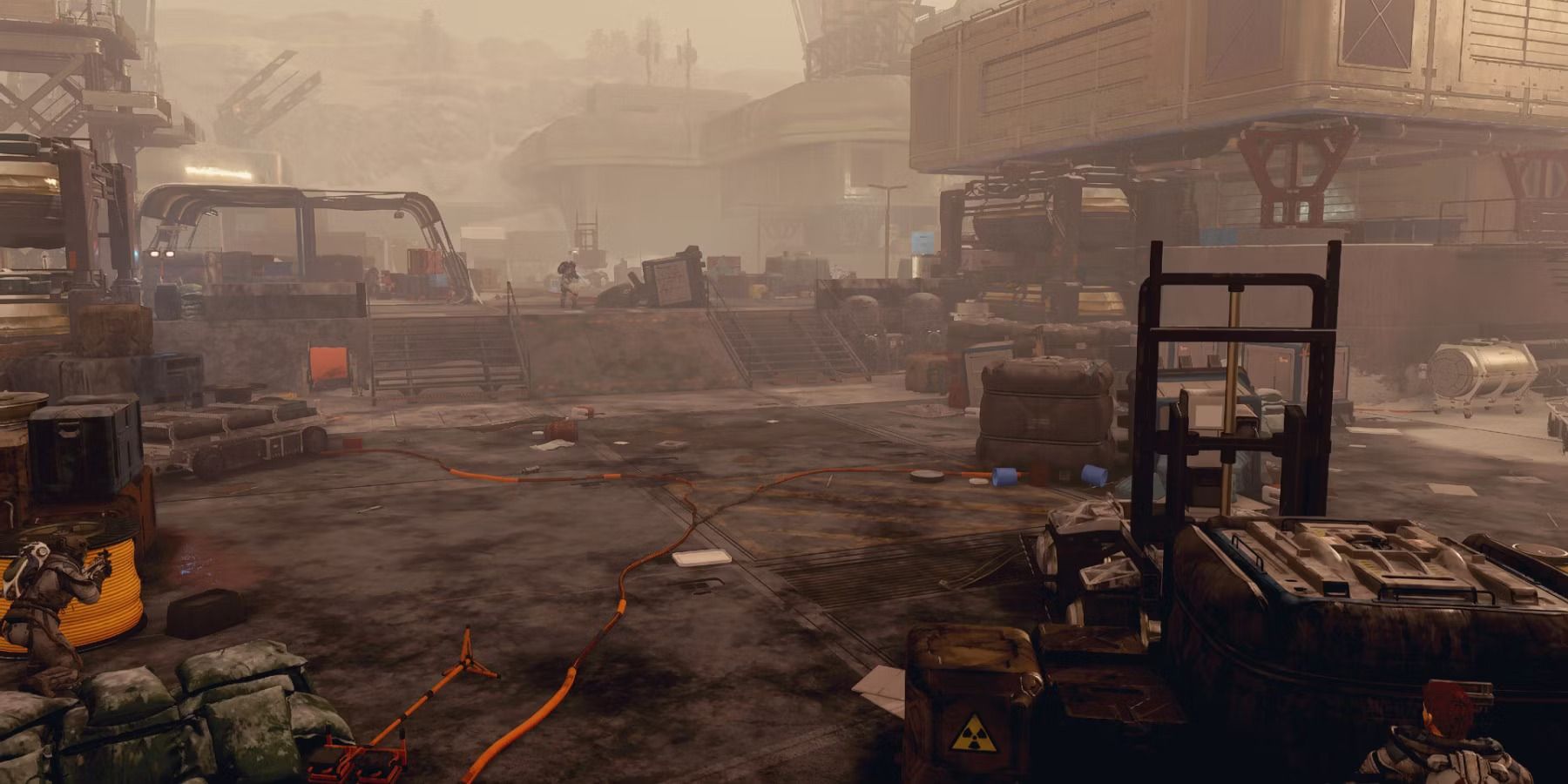 starfield groundpounders in a desolate looking area