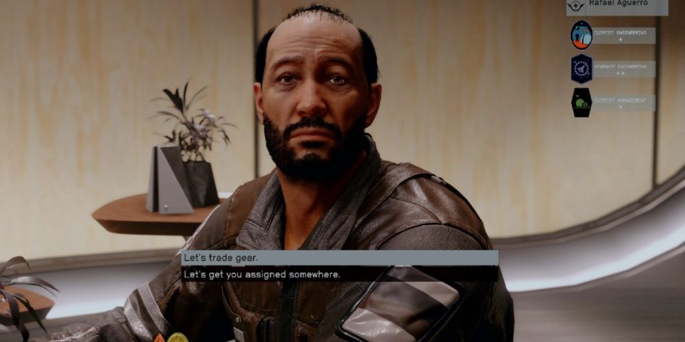 Starfield, Screenshot Of Rafael Aguerro On The Crewmate Interaction Screen