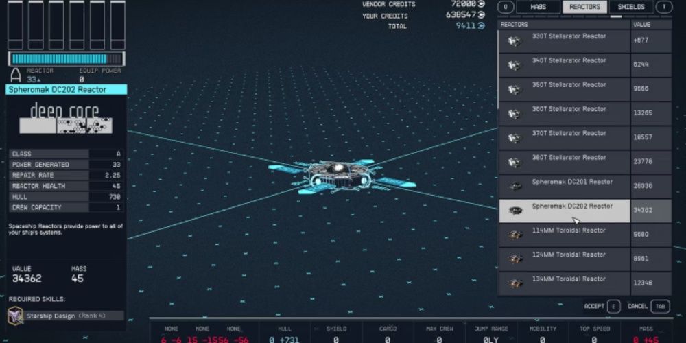 Starfield, Screenshot Of The Spheromak DC202 Reactor 