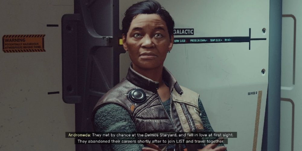 Starfield, Screenshot Pf Andromeda Kepler In The Middle Of A Conversation With The Player