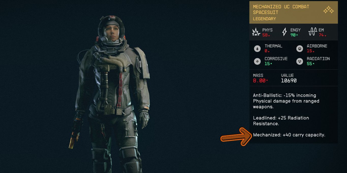Starfield Spacesuit With Carry Capacity