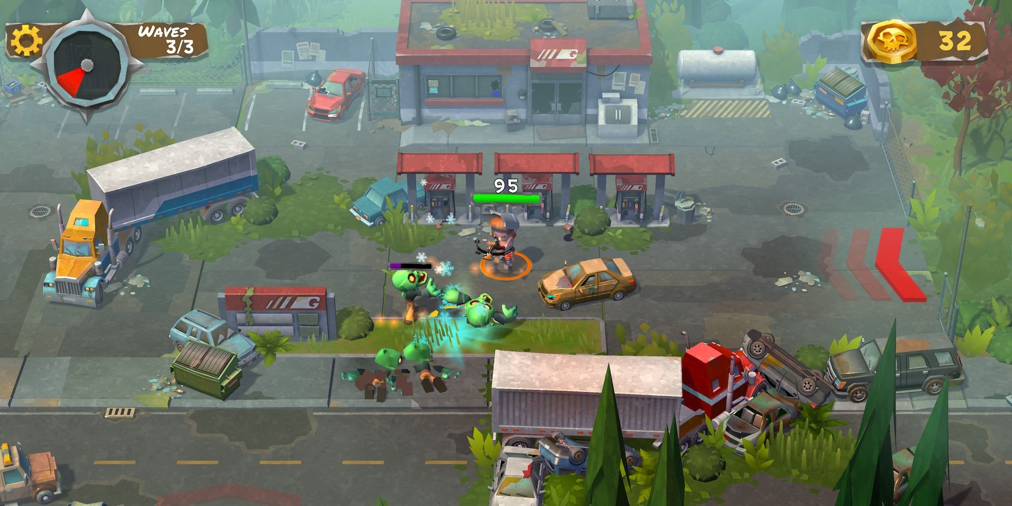 Survival Z: Being Attacked By Zombie Mutants At An Abandoned Gas Station