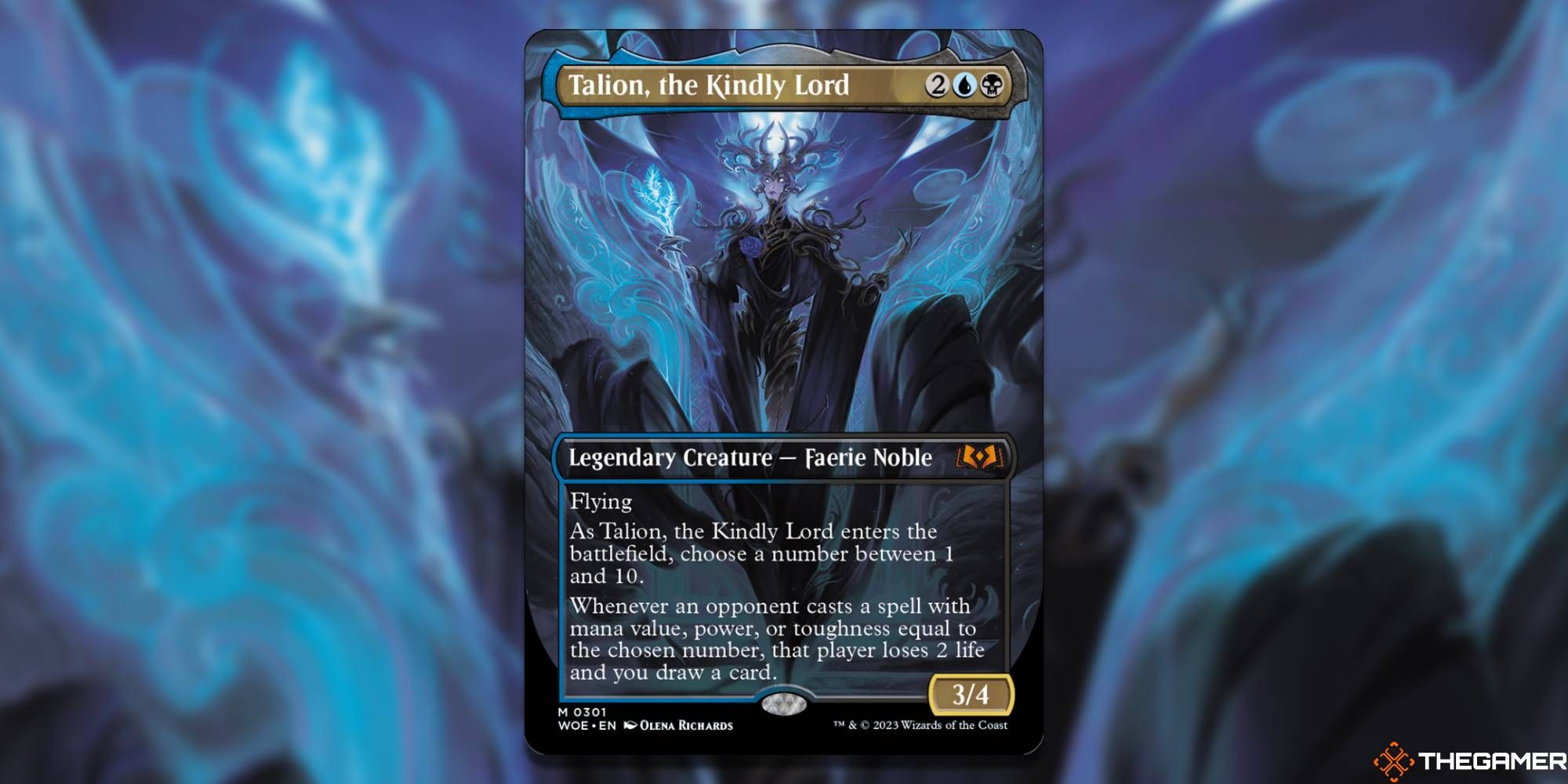 Talion, the Kindly Lord card and artwork in MTG