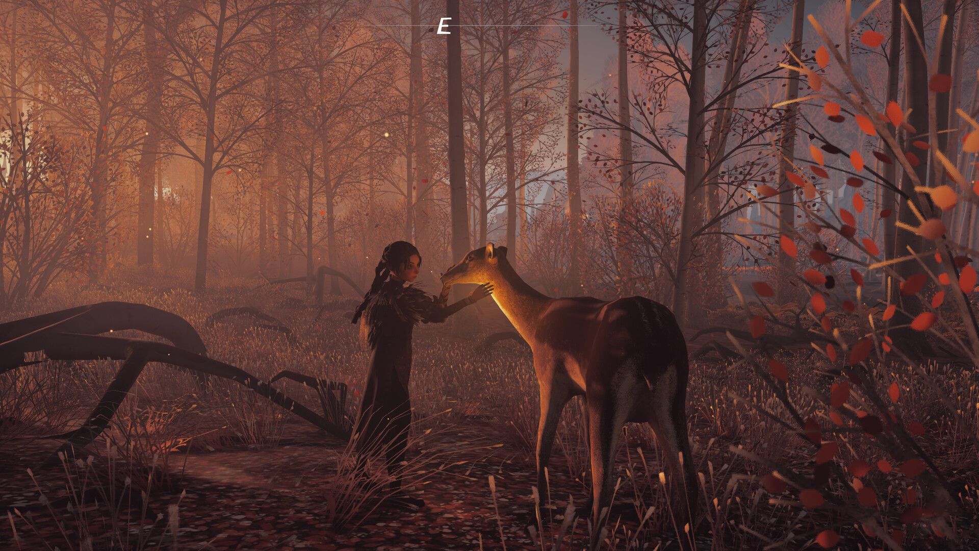 The apprentice witch with a deer in Reka.