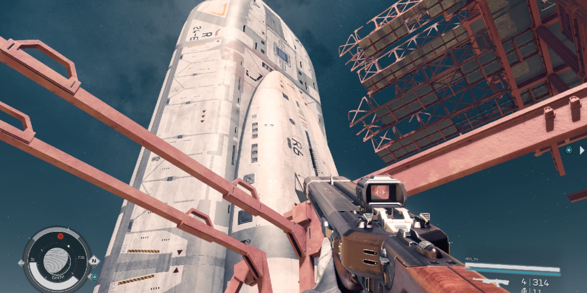 The NASA Launch Tower in Starfield